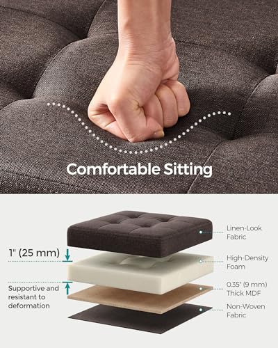 30 Inches Folding Storage Ottoman Bench