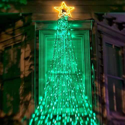 2pack 500LED Solar String Lights Outdoor Waterproof Green (180 Foot)