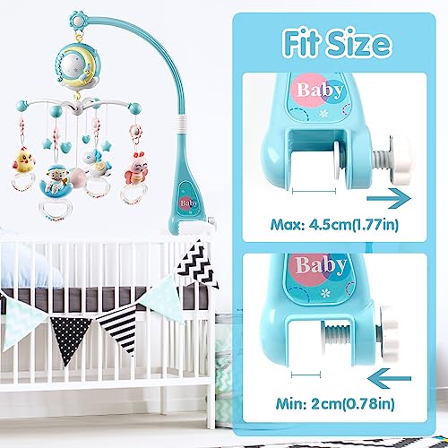 Baby Mobile for Crib with 150 Melodies & Projector Blue