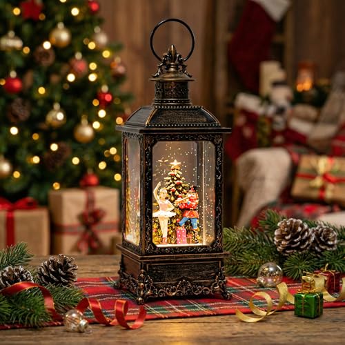 Christmas Snow Globe Nutcracker Lantern