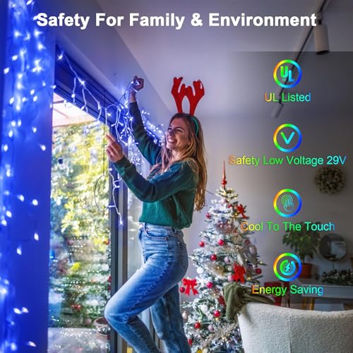 66FT 670 LED Christmas Lights 148 Ice Drops