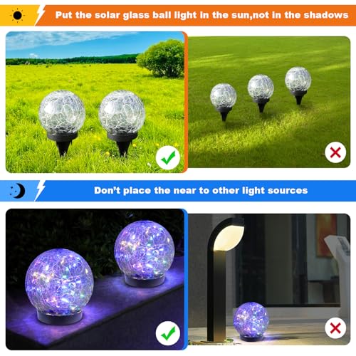Solar Globe Lights Outdoor Waterproof