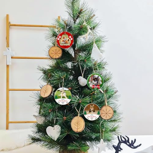 Personalized Christmas Ornament 2025 Custom Pet Memorial Gifts Photo Ornament Dog Cat First Christmas Ornaments Customized Xmas Tree Decorations Keepsake Gift for Dog Lovers