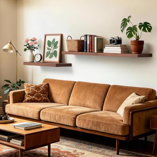 Walnut Like Floating Shelves 22.5in