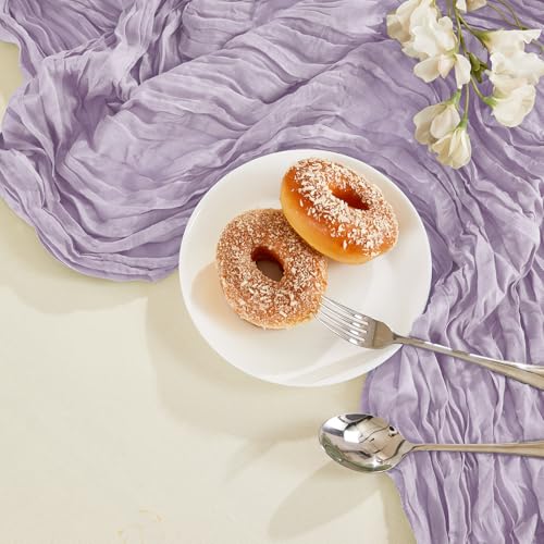 6 Pack Purple Cheesecloth Table Runner 35×120 Inch Boho Gauze Home Decor (5.28 Ounce)