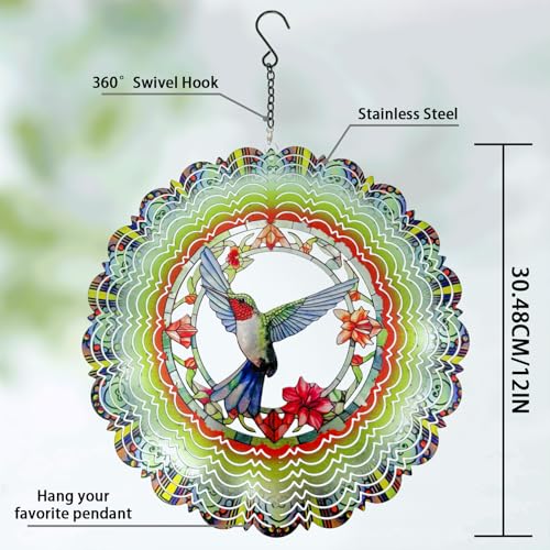 Wind Spinners Outdoor Hummingbird