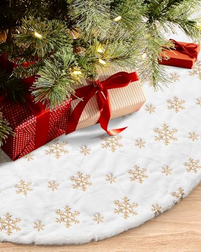 48 Inches Faux Fur Christmas Tree Skirt