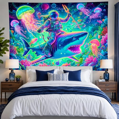 Blacklight Tapestry Galaxy Party Wall Decor 78 x 59 Inch