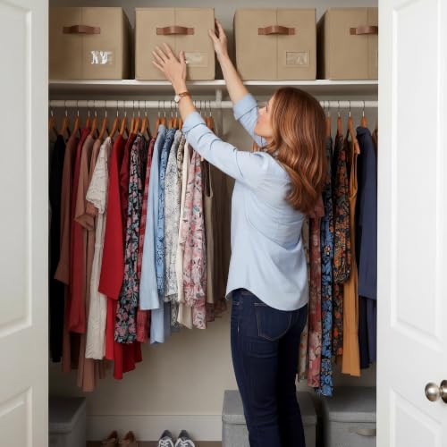 Closet Shelf Baskets with Label (3 Count)