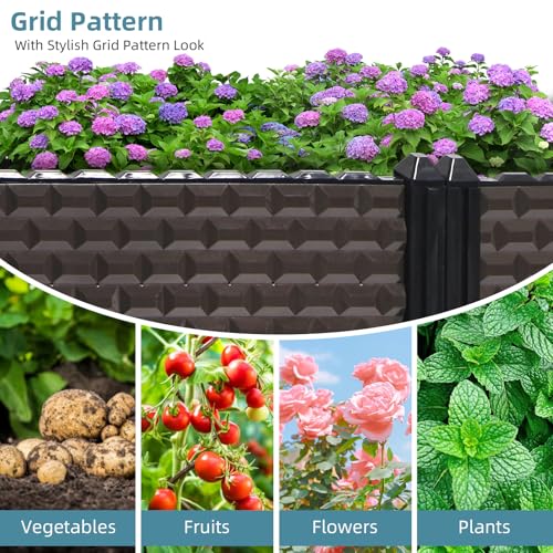 Large Planters for Outdoor Plants 14" Tall Planter Box (4 Count)