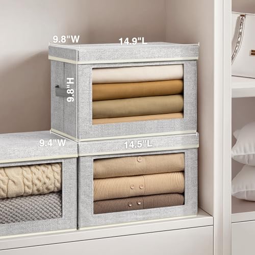 Stackable Storage Bins with Lids (6 Count)