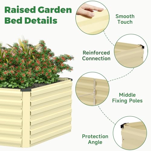 6x3x2ft Outdoor Metal Raised Garden Bed