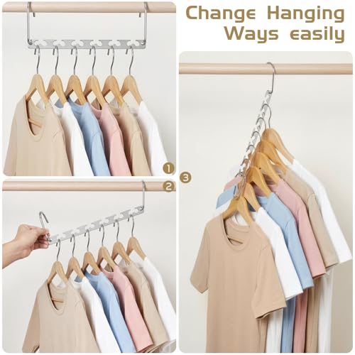 Space Saving Hangers for Clothes 6 Pack (6 Count)