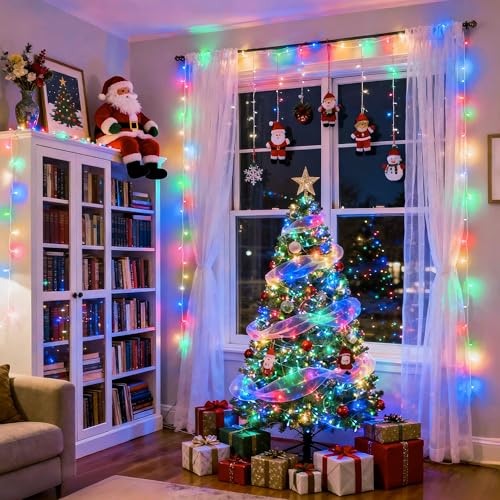 163ft 500 LED Multicolor Christmas Lights Outdoor Waterproof (163 Foot)