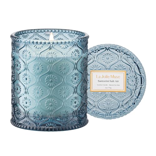 Santorini Salt Air Scented Candles for Home