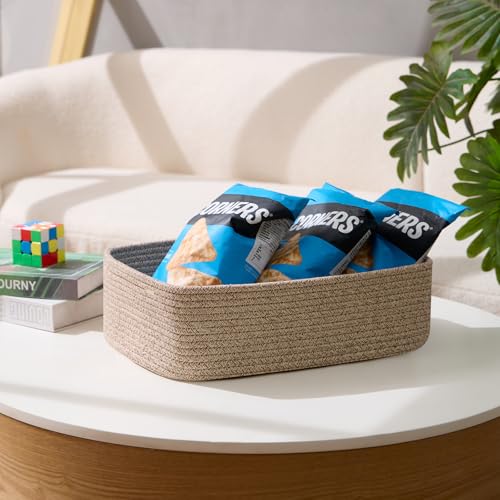 Large Shallow Organizing Baskets 15x11x5.1 Inches (2 Count)