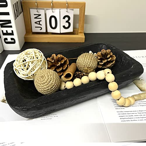Wooden Dough Bowl Decor