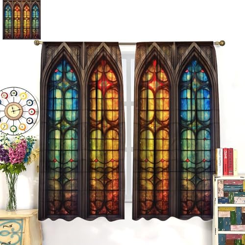 Stained Glass Curtains (2 Count)