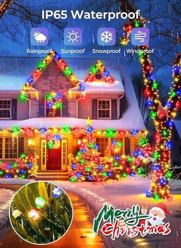 Solar Christmas Lights Outdoor Waterproof (160 Foot)