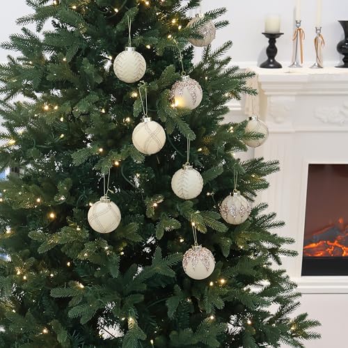 4IN Velvet Ornaments for Christmas Tree (9 Count)