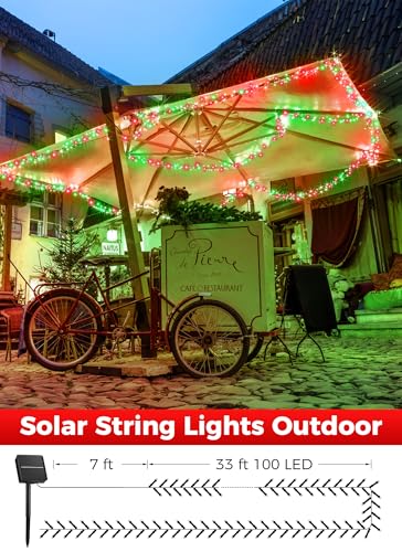 Solar Christmas Lights Outdoor Waterproof (80 Foot)