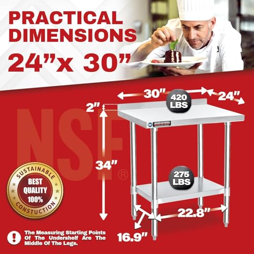 NSF Stainless Steel Table