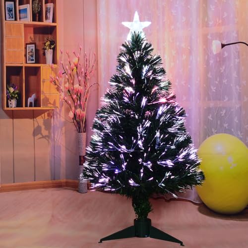 3FT Fiber Optic Green Christmas Tree Artificial Tree with Stand
