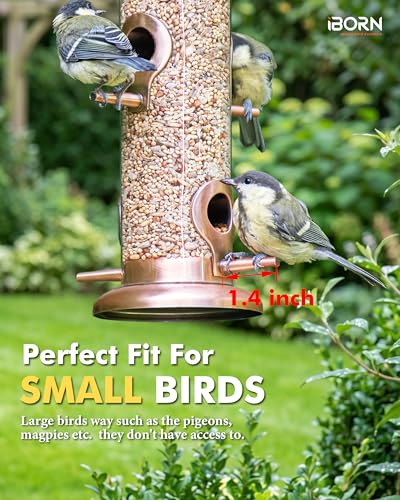 Bird Feeders for Outdoors 15" 6 Ports Chew (2 Count)