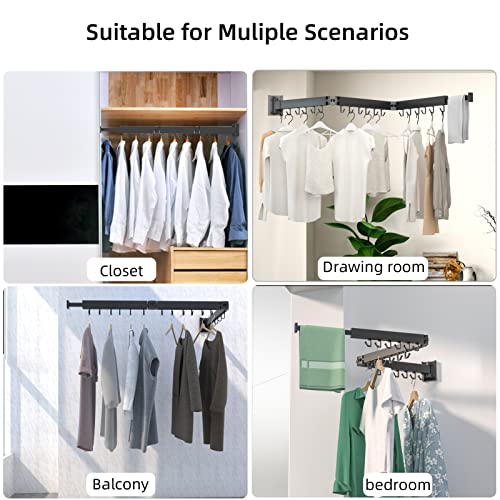 Wall Mount Clothes Drying Rack