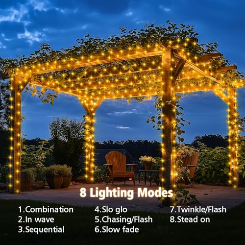 2 Pack Fairy String Lights Plug in 33Ft Green Wire Fairy Lights for Bedroom (200 Count)