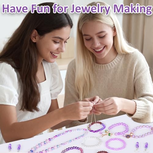 About 1200PCS 6mm Glass Beads Bracelet Making Kit (1200 Count)