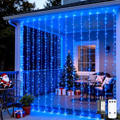 300LED Blue Curtain Lights (9.8 Foot)