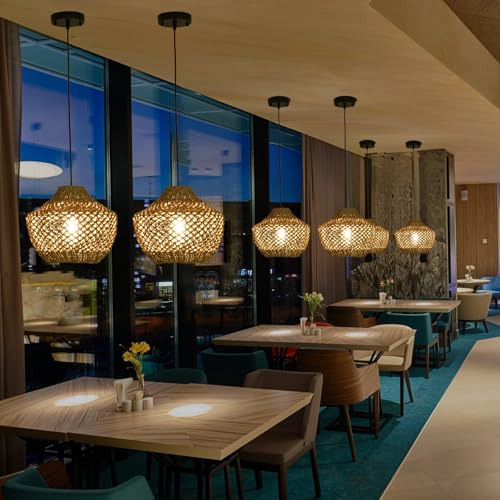 2 Pack Rattan Pendant Light (2 Count)