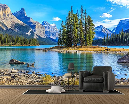 Mountain with Lake Photo Wallpaper Landscape (56.25 Sq Ft)