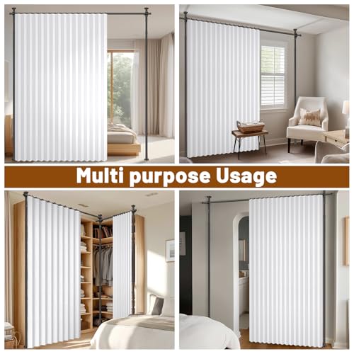 Privacy Curtains for Room Divider with Blackout & Soundproof (2 Count)