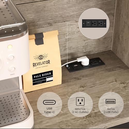 71" Pantry Cabinet with Charging Station