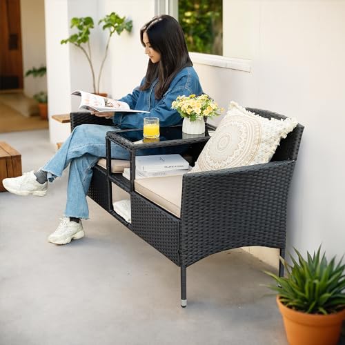 Outdoor Furniture Patio Loveseat Wicker 2
