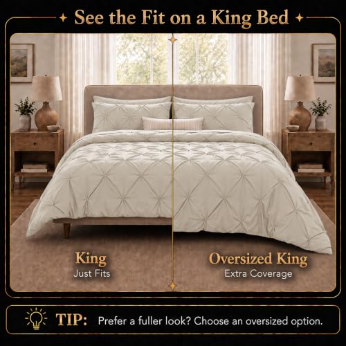 King Size Comforter Set Beige