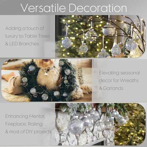 30 Pack Clear Christmas Ball Ornaments (30 Count)