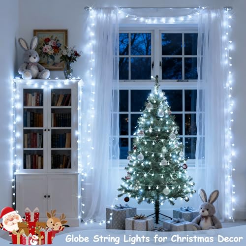 Connectable 100 LED Globe White String Lights Indoor for Bedroom