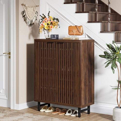6 Tier Shoe Cabinet with Shutter Doors