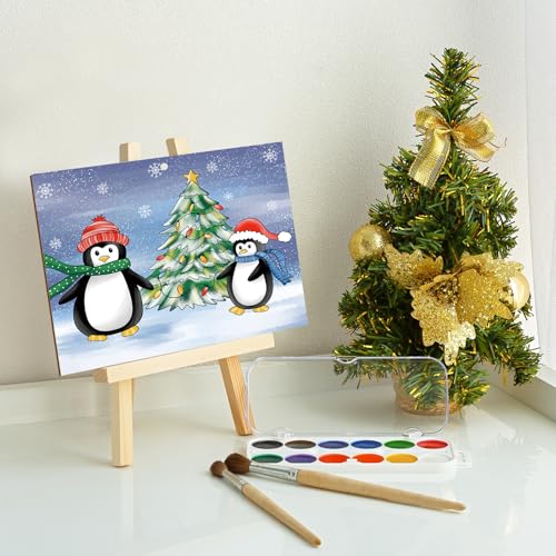 10 Pieces Large Christmas Unfinished Wood Crafts to Paint for Adults