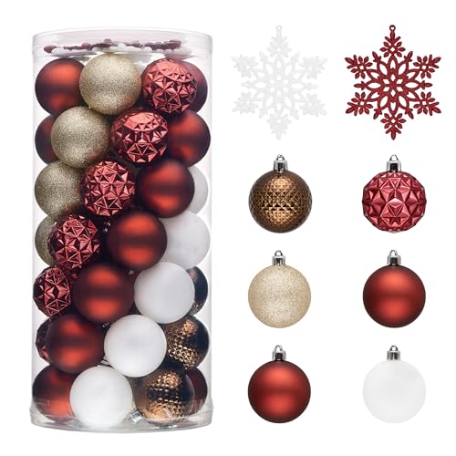 50ct Christmas Tree Decorations Ball Ornaments 2.36 Inches (50 Count)