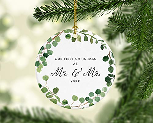 Custom Year Round Ceramic Porcelain Christmas Tree Ornament Keepsake Collectible Gift