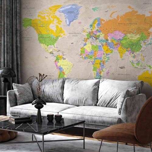 Premium Wall Mural World Map 118x83 in (6 Count)