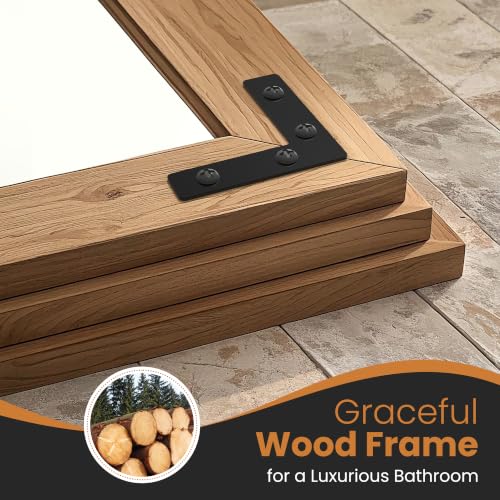 Wood Framed Full Length Mirror for Wall