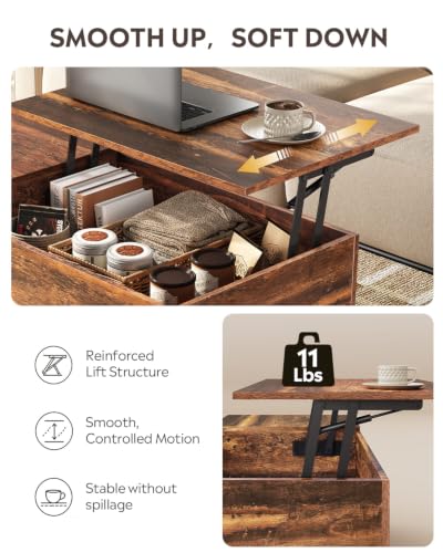 Lift Top Coffee Table with Hidden Storage