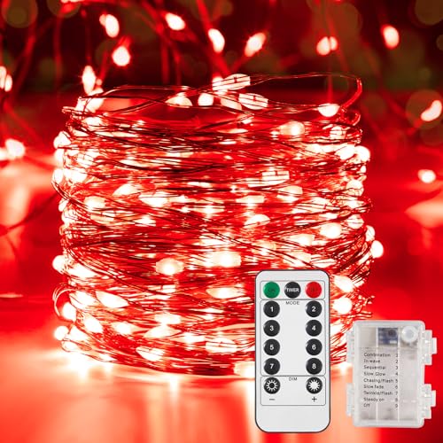 4 Pack 32.8 Ft. Battery Operated Outdoor String Lights with Remote & Timer (4 Count)