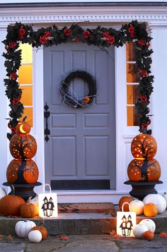 Artificial Black Garland Hanging Vine Artificial Red Floral Garland (11.4 Foot)