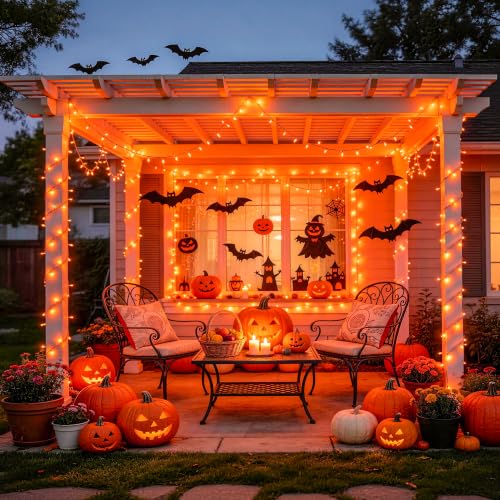 100 LED Orange and Purple Color Changing Halloween String Lights (33 Foot)